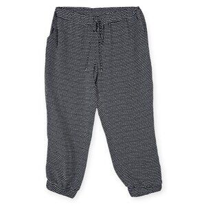 Haute Hippie Navy & White Dotted Silk Jogger Pants Women's Size XS